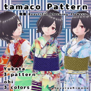 Metaversekimono×tamaco Pattern 舞花